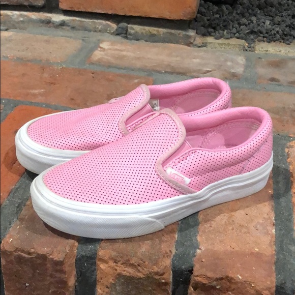 pink perforated vans